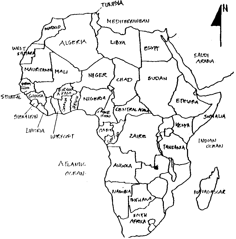 map of Africa