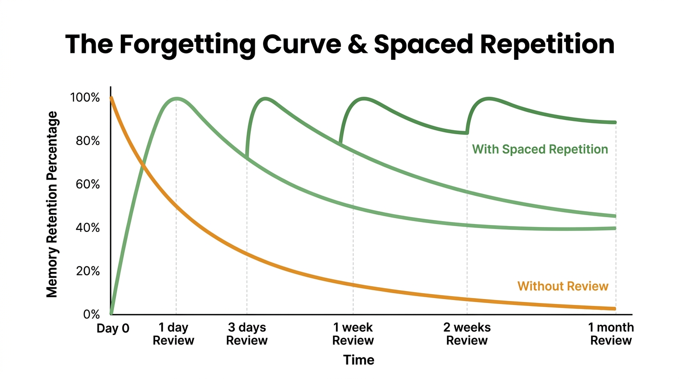 The Forgetting Curve and Spaced Repetition