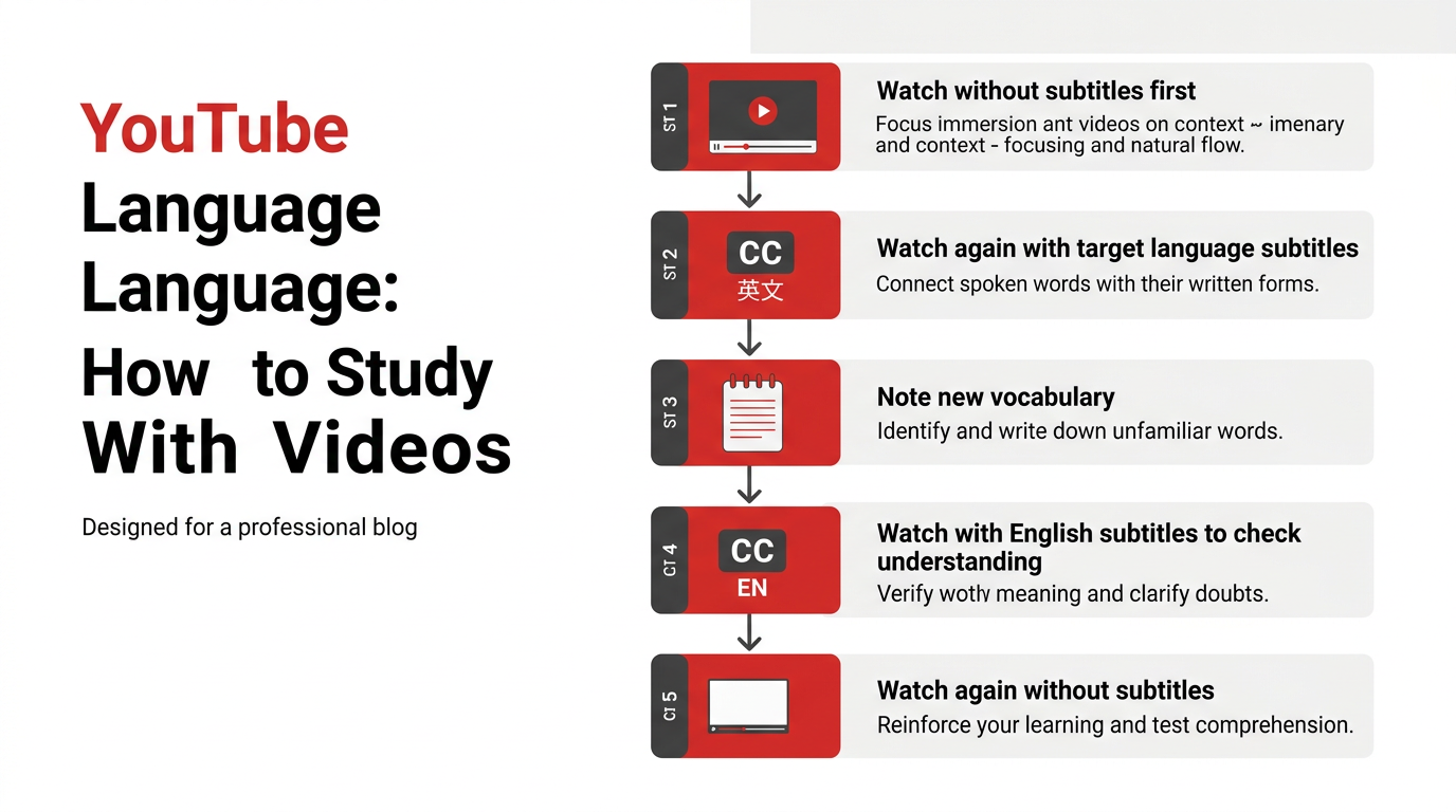 YouTube Language Learning Study Method